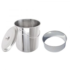 seau et bavette inox 30L toilette sèche