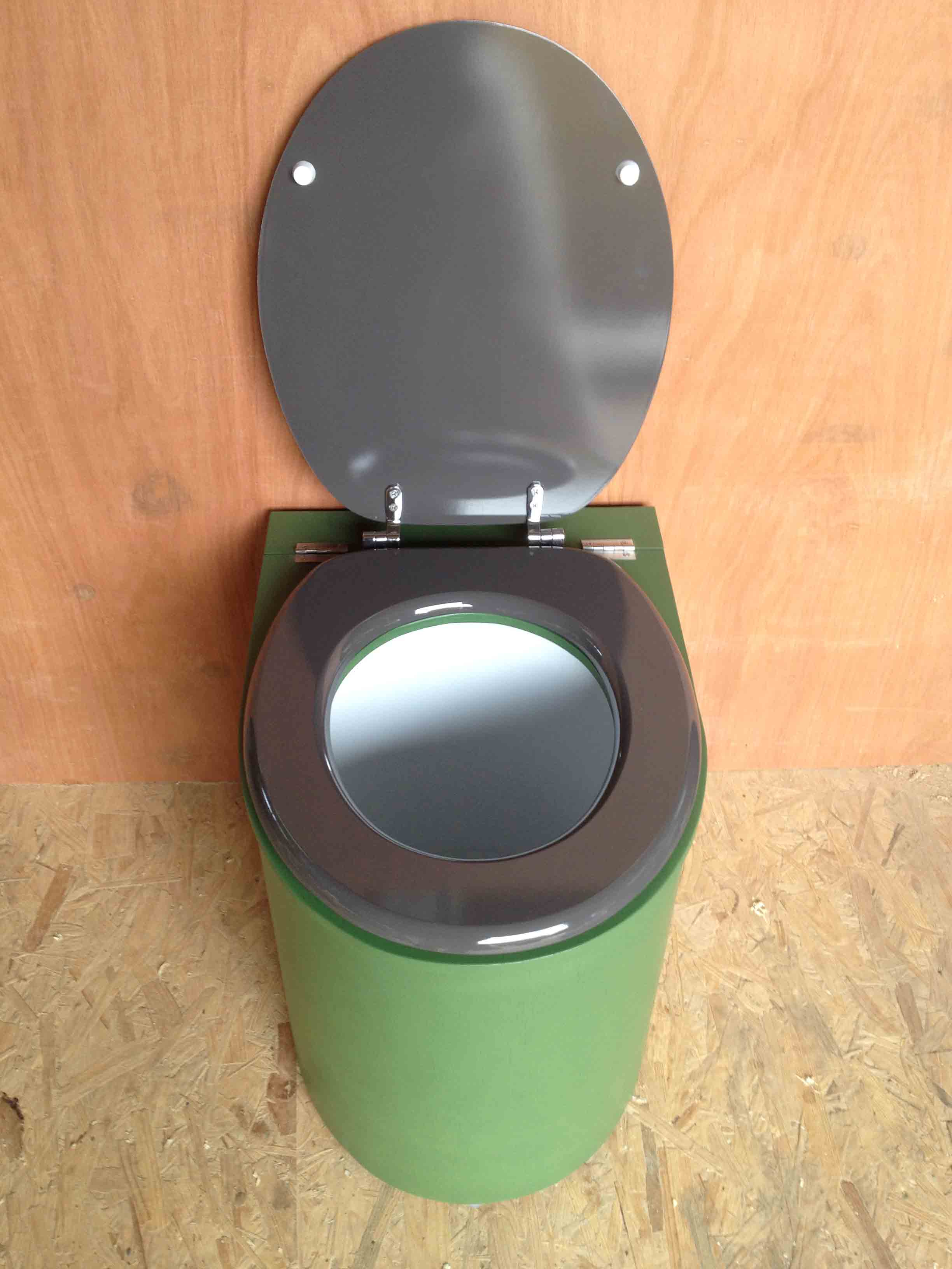Toilette seche design vert et gris